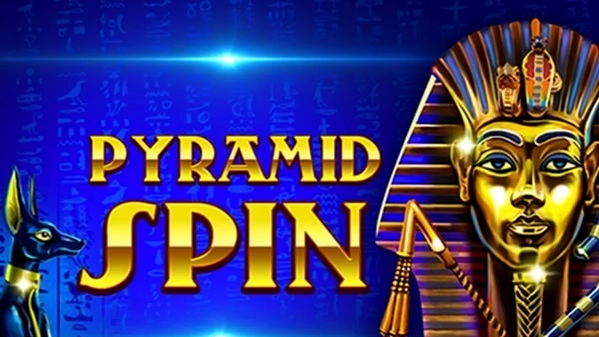 Tampilan visual mesin slot Pyramid Spin dengan latar belakang piramida kuno